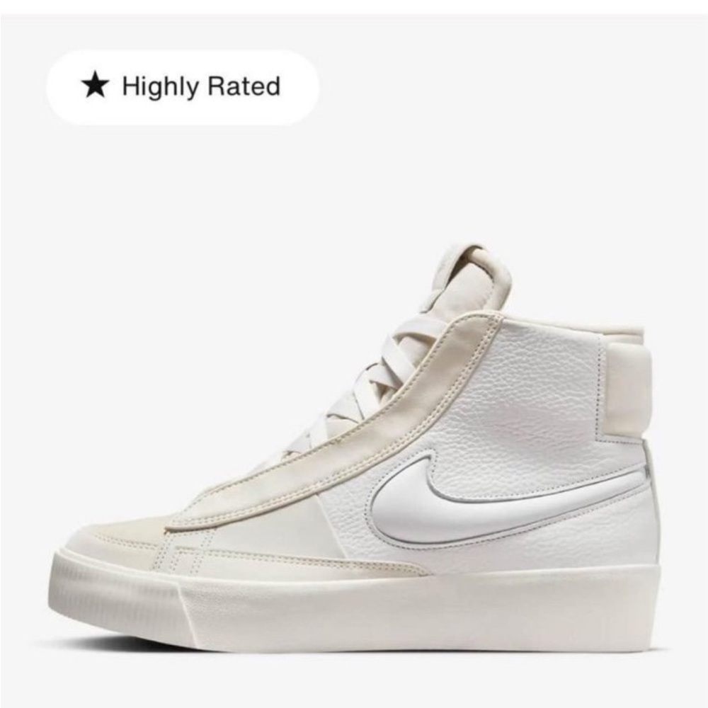 Nike High-Top Sneakers - White and Beige
